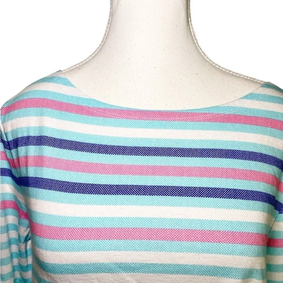 Talbots Women's Long Sleeve Striped Top - Blue, Pink, Purple - Picture 4 of 12